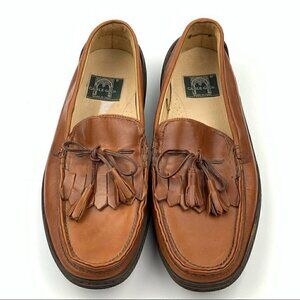 Cable & Co Mens loafers size 12 cognac brown Italian vintage leather